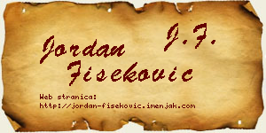 Jordan Fišeković vizit kartica